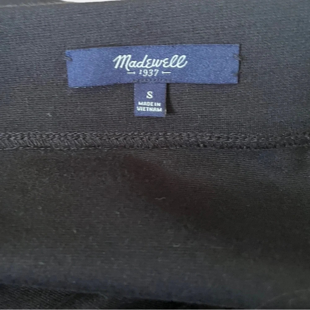MADEWELL Women's Black Overlap City Knit Skirt Small | EUC - Picture 7 of 9